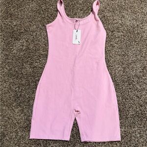 Pink Bodysuit One Piece with Classic Cut